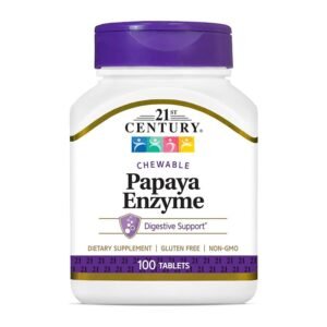 21st Century Papaya Enzyme – 100 Tablets