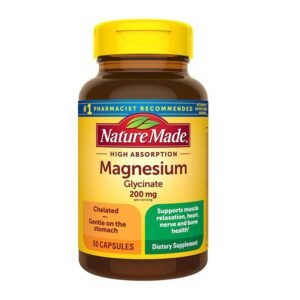 Nature Made Magnesium Glycinate 200mg – 60 Capsules
