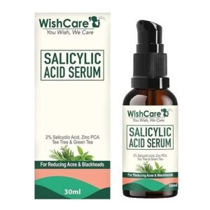 Wishcare 2% Salicylic Acid Face Serum with Zinc, TeaTree & Green Tea – For Reducing Acne & Blackheads – 30ml