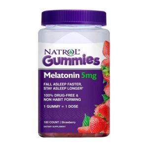Natrol Melatonin 5mg Sleep Aid Gummies – Strawberry – 180ct