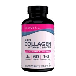 NeoCell – Super Collagen (Types 1 & 3) + Vitamin C And Biotin Tablets, 90 Ct