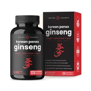 Nutra Champs Korean Panax Ginseng 10650mg – 120 Capsules