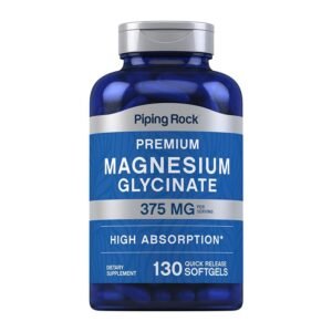 Piping Rock Magnesium Glycinate 375mg -130 Softgels