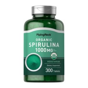 Piping Rock Organic Spirulina 1000mg – 300 Tablets