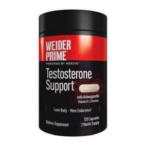 Weider Prime Testosterone Supplement – 120 Capsules