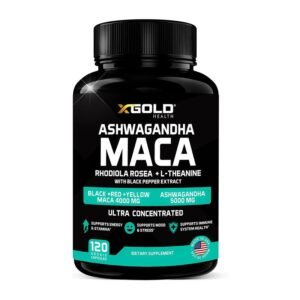 X Gold Health Ashwagandha Maca – 120 Capsules